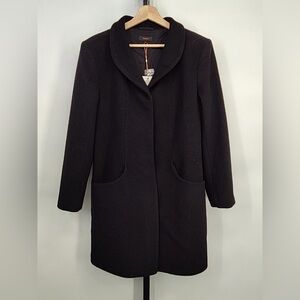 Quince Women Wool Cashmere Cocoon Coat Black Outerwear
S